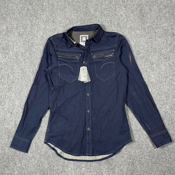 G-star Raw button up slim fit long sleeve shirt - Picture 1 of 12